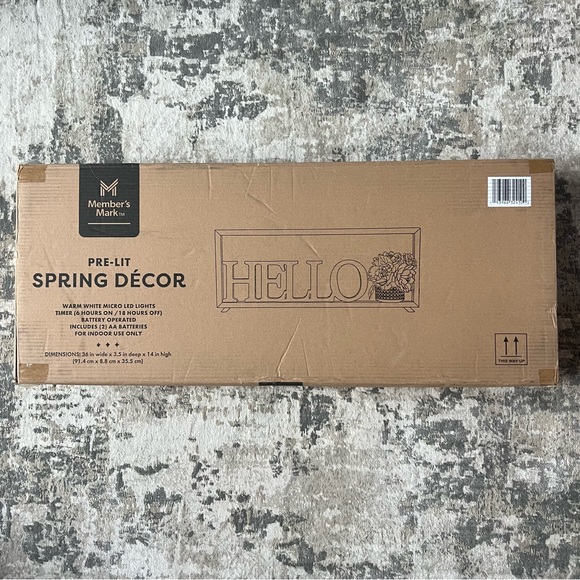 NIB Pre Lit Floral ‘Hello’ Decor Sign - Picture 15 of 16